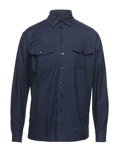 Shop Obvious Basic Man Shirt Midnight Blue Size 38 Cotton