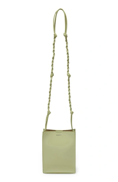 Shop Jil Sander Small Tangle Leather Shoulder Bag In Acid Green