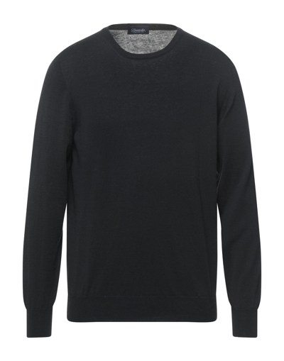 Shop Drumohr Man Sweater Black Size 40 Silk, Cotton