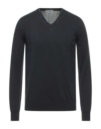 Shop Alpha Studio Man Sweater Midnight Blue Size 40 Cotton
