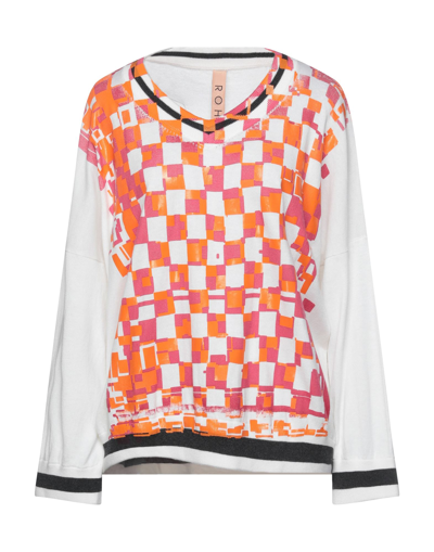 Shop Rohka Woman Sweater Orange Size M/l Cotton, Cashmere
