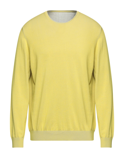 Shop Jurta Man Sweater Acid Green Size 44 Cotton