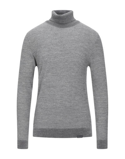 Shop Brooksfield Man Turtleneck Grey Size 46 Wool, Acrylic, Polyamide, Silk, Viscose