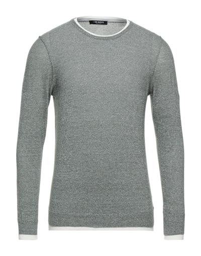 Shop +39 Masq Man Sweater Green Size L Linen, Cotton
