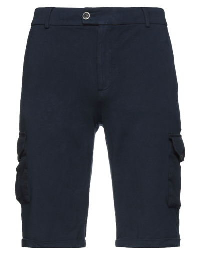 Shop Distretto 12 Man Shorts & Bermuda Shorts Midnight Blue Size 28 Cotton, Elastane