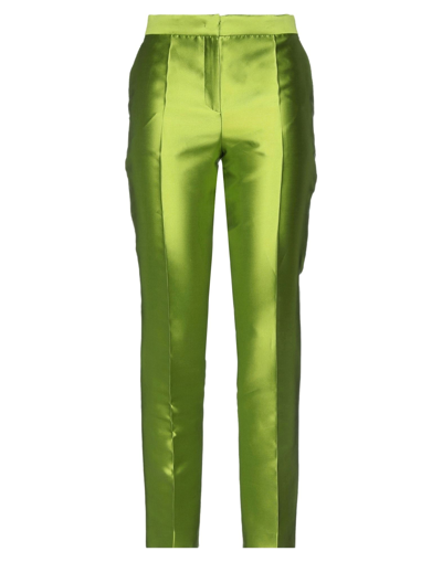 Shop Alberta Ferretti Woman Pants Acid Green Size 4 Acetate, Silk, Elastane