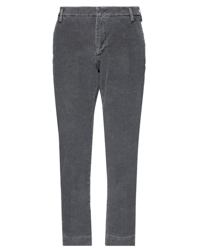 Shop Entre Amis Man Pants Lead Size 30 Cotton, Elastane In Grey