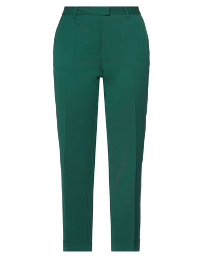 Shop Alberto Biani Pants In Emerald Green