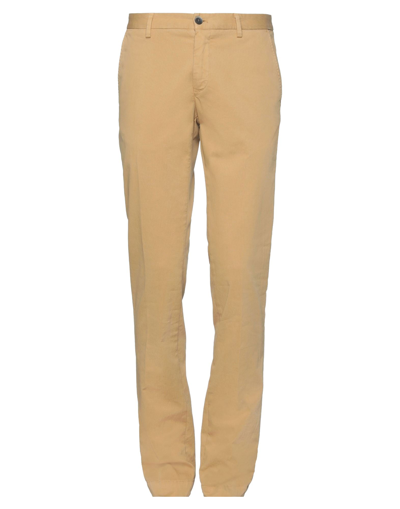 Shop Mason's Man Pants Camel Size 36 Cotton, Elastane In Beige