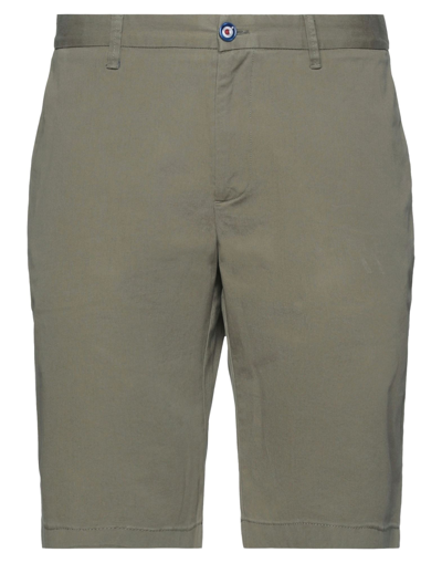 Shop Fred Mello Man Shorts & Bermuda Shorts Military Green Size 30 Cotton, Elastane