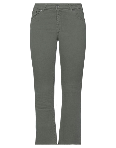 Shop Care Label Woman Jeans Military Green Size 31 Cotton, Elastane