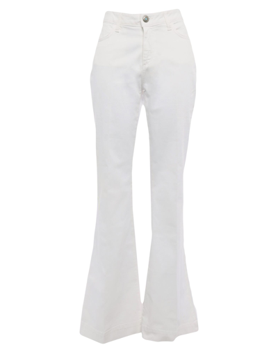 Shop Shaft Woman Pants White Size 31 Cotton, Elastane