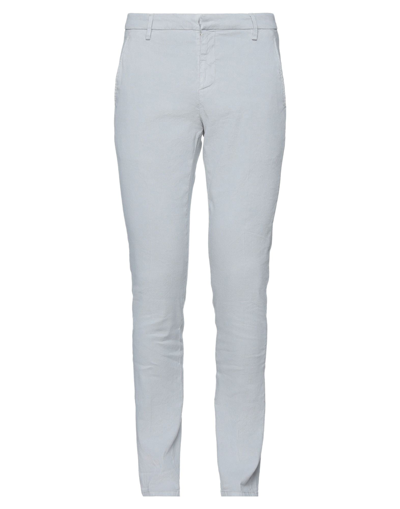 Shop Dondup Man Pants Light Grey Size 35 Linen, Lyocell, Elastane