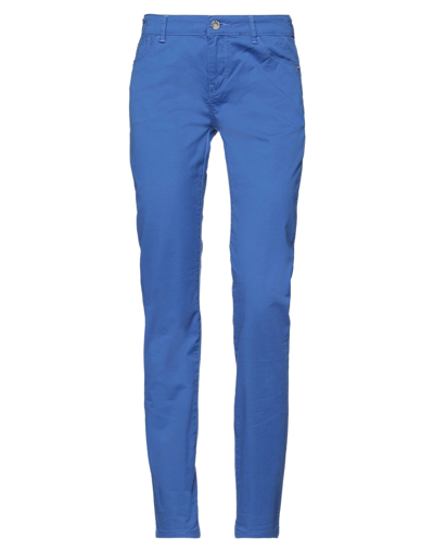 Shop Emporio Armani Woman Pants Blue Size 28 Cotton, Polyester, Elastane