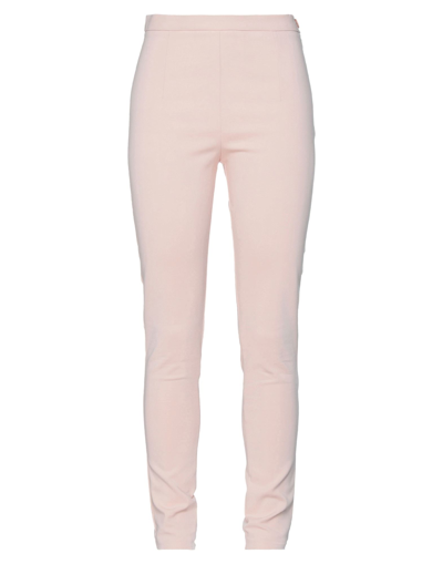Shop Patrizia Pepe Woman Pants Light Pink Size 10 Cotton, Polyamide, Elastane