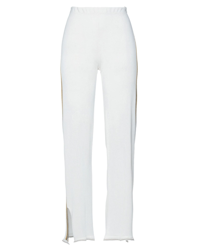Shop Terre Alte Woman Pants White Size 6 Viscose, Polyamide, Metallic Fiber, Nylon
