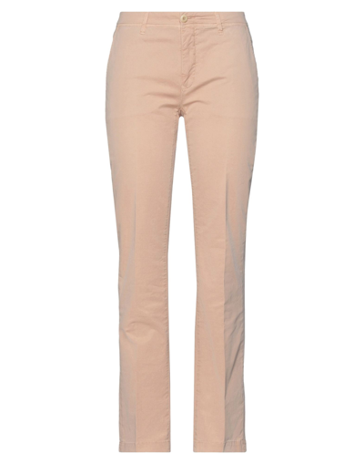 Shop Siviglia White Woman Pants Blush Size 29 Cotton, Elastane In Pink