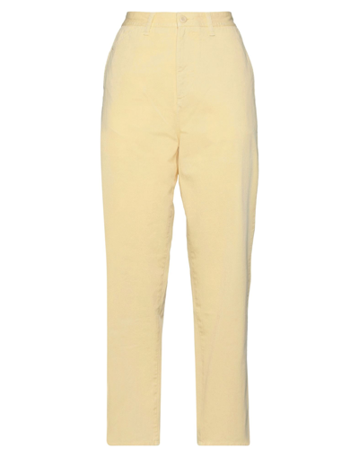 Shop Carhartt Woman Pants Yellow Size 27 Cotton