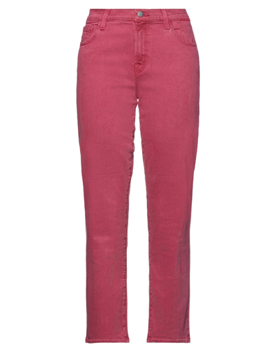 Shop J Brand Woman Jeans Brick Red Size 28 Cotton, Lyocell, Polyurethane