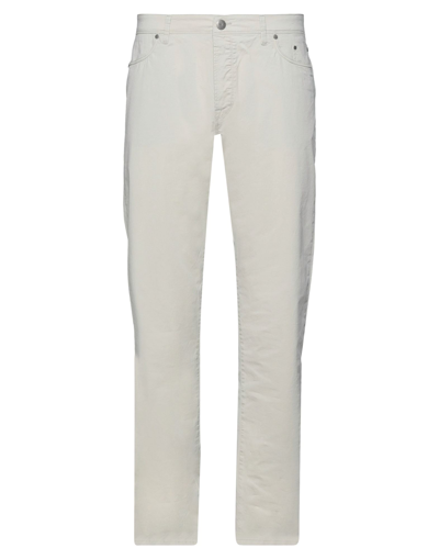 Shop Siviglia White Pants In Beige
