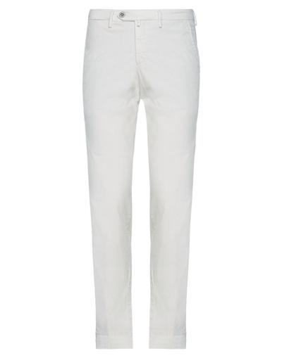 Shop B Settecento Man Pants White Size 40 Cotton, Elastane