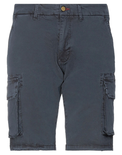 Shop Impure Man Shorts & Bermuda Shorts Midnight Blue Size 38 Cotton, Elastane
