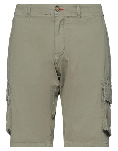 Shop Impure Man Shorts & Bermuda Shorts Sage Green Size 38 Cotton, Elastane