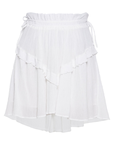 Shop Isabel Marant Étoile Marant Étoile Woman Mini Skirt White Size 8 Cotton, Viscose