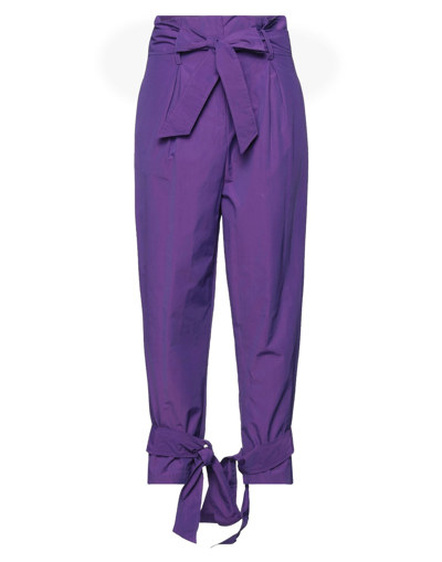 Shop Jucca Woman Pants Purple Size 6 Polyamide, Cotton