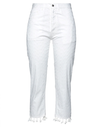 Shop Forte Dei Marmi Couture Woman Pants Ivory Size 28 Cotton, Elastane In White
