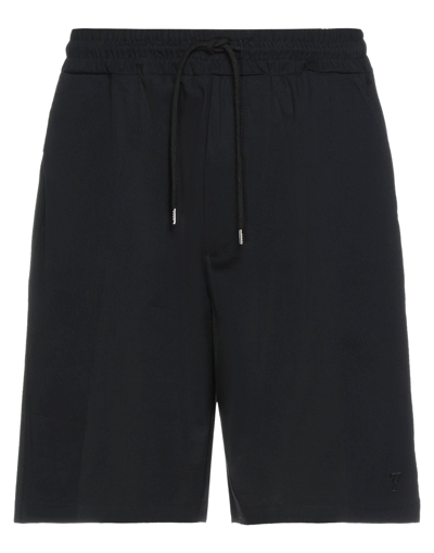 Shop Woc Writing On Cover Man Shorts & Bermuda Shorts Black Size M Cotton, Elastane