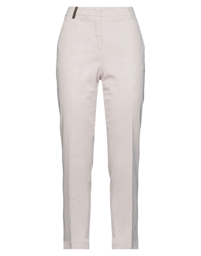 Shop Peserico Woman Pants Light Pink Size 6 Cotton, Elastane