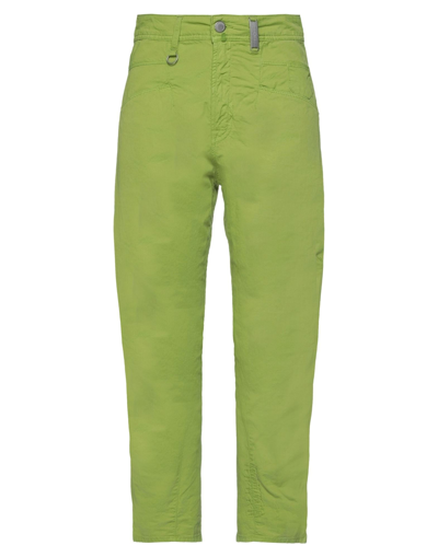 Shop High Woman Pants Light Green Size 2 Cotton, Linen, Elastane