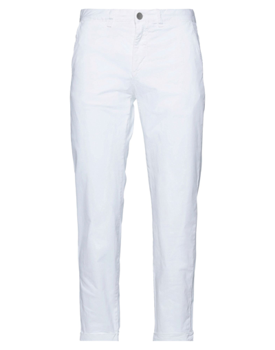 Shop Jeckerson Man Pants White Size 31 Cotton, Elastane
