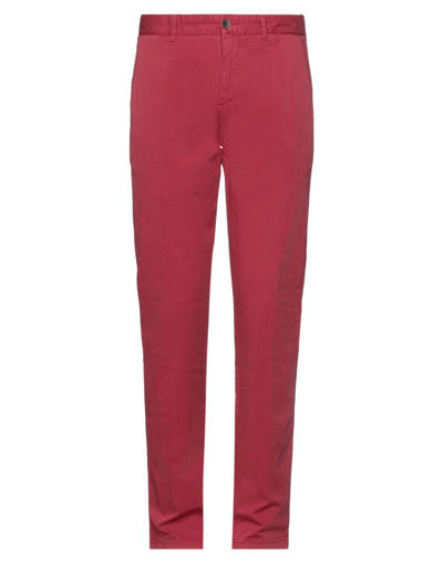 Shop Brooksfield Man Pants Red Size 30 Cotton, Elastane