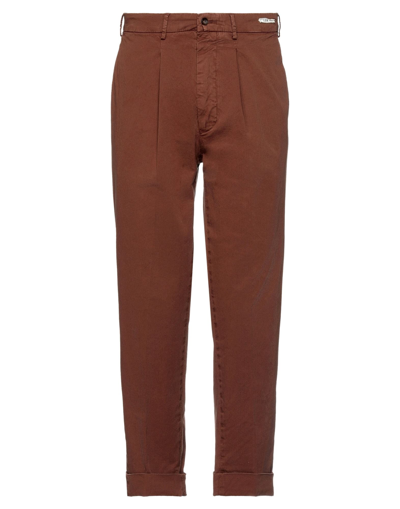 Shop Lbm L. B.m. 1911 Man Pants Brown Size 38 Cotton, Elastane