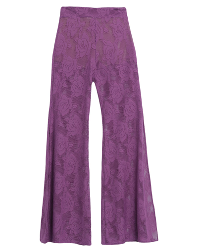 Shop Iu Rita Mennoia Woman Pants Mauve Size S Polyamide, Elastane In Purple