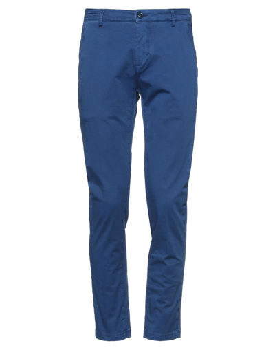 Shop Yan Simmon Pants In Dark Blue