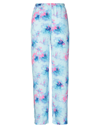 Msgm Womens Sky Blue Pants In Blue