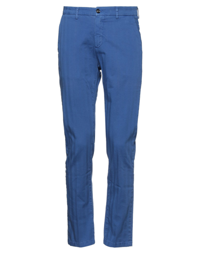 Shop Yan Simmon Pants In Blue