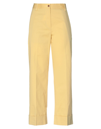 Shop Brag-wette Woman Pants Yellow Size 2 Cotton, Elastane