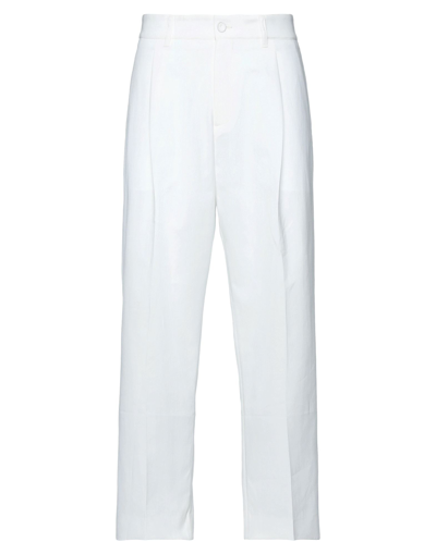 Shop Dior Homme Man Pants White Size 36 Cotton