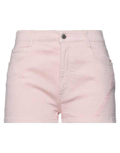 Shop Stella Mccartney Woman Denim Shorts Light Pink Size 28 Cotton, Elastane