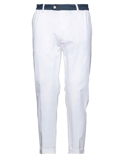 Shop Yes London Man Pants White Size 36 Cotton, Elastane