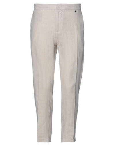 Shop Eredi Del Duca Man Pants Beige Size 38 Linen