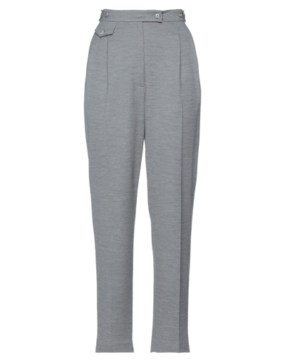 Shop Burberry Woman Pants Grey Size 10 Wool, Polyamide