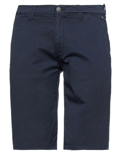 Shop Fifty Four Man Shorts & Bermuda Shorts Midnight Blue Size 30 Cotton, Elastane In Dark Blue