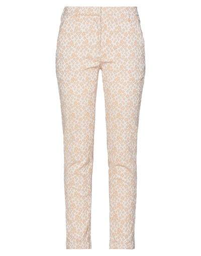 Shop Siviglia White Woman Pants Beige Size 29 Polyester, Cotton, Polyamide, Elastane