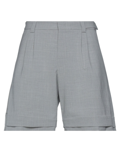 Shop Bonsai Man Shorts & Bermuda Shorts Grey Size 26 Polyester, Virgin Wool, Elastane