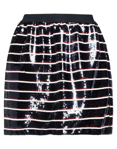 Shop Manila Grace Woman Mini Skirt Midnight Blue Size 8 Polyester